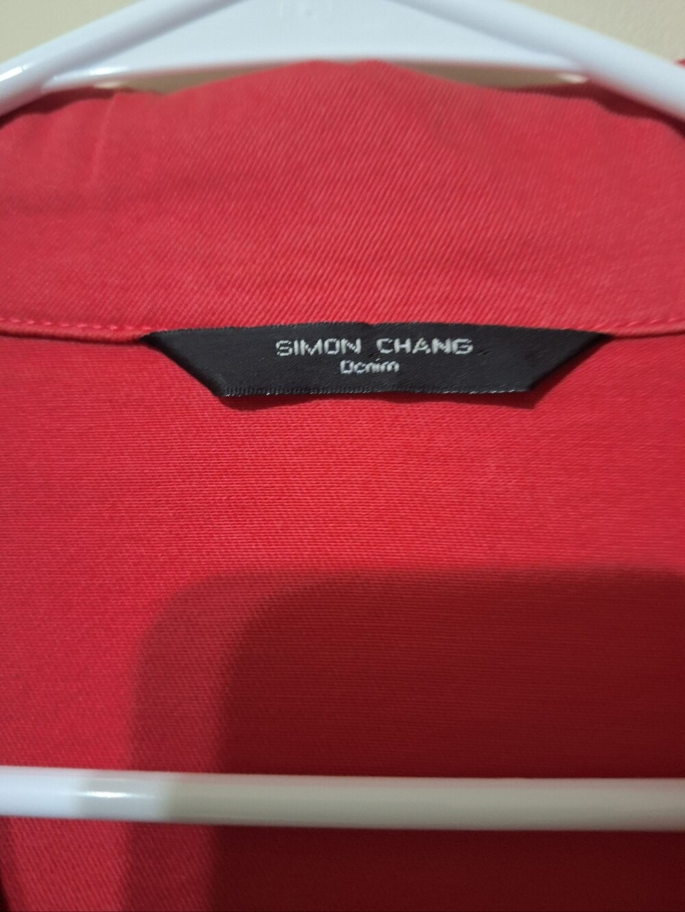 Simon Chang Coral Embroidered Denim Jacket Size 16 - Picture 3 of 13